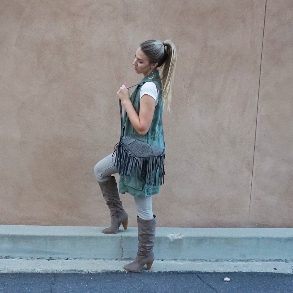 Long Pale Green Vest